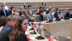 deelnemers aan Model European Parliament