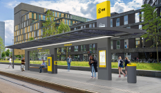 artist impression tramhalte Render Heidelberglaan