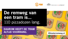 Banner campagne 40 meter remweg 110 pizzadozen