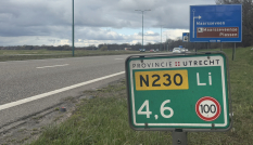 Hectometerpaalbordje op N230