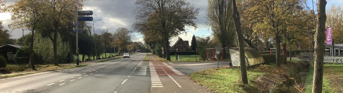 Foto van de op te knappen N402 in Loenen aan de Vecht