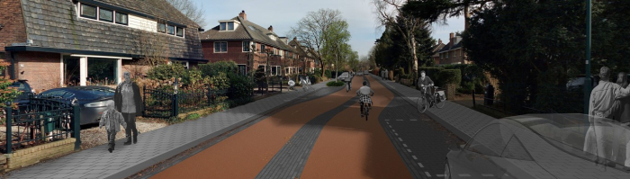 Artist impression doorfietsroute Paltzerweg
