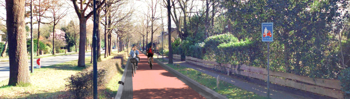 Visualisatie doorfietsroute USP - Veenendaal in Driebergen