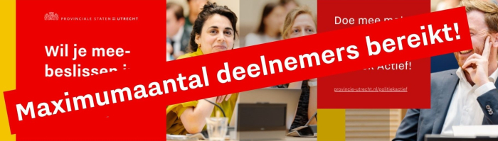 Het maximumaantal deelnemers voor de cursus Politiek Actief is bereikt