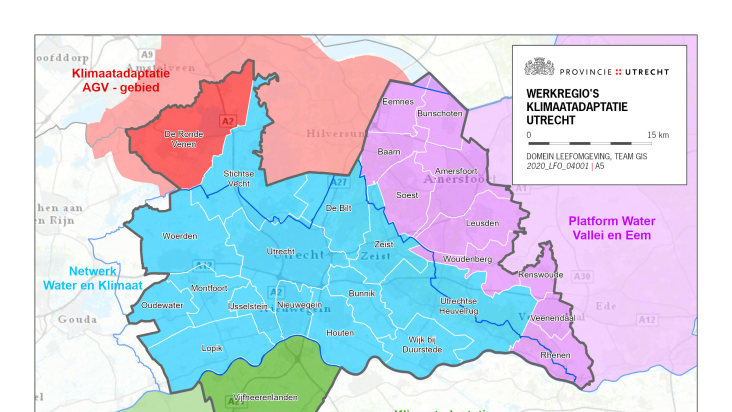 Werkregio's klimaatadaptie Utrecht