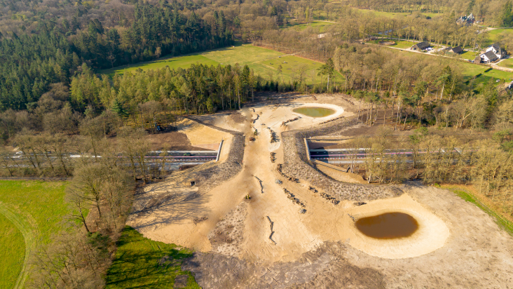 Ecoduct N226 Maarsbergen van bovenaf 