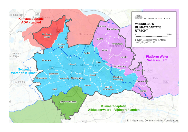 Werkregio's klimaatadaptie Utrecht