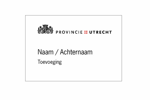 Naambadge provincie Utrecht (huisstijl)