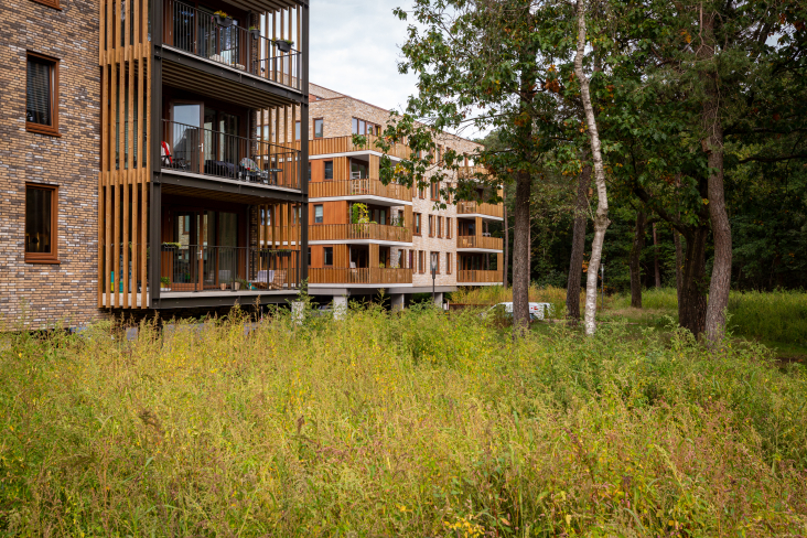 appartementengebouwen in het groen Kerckebosch