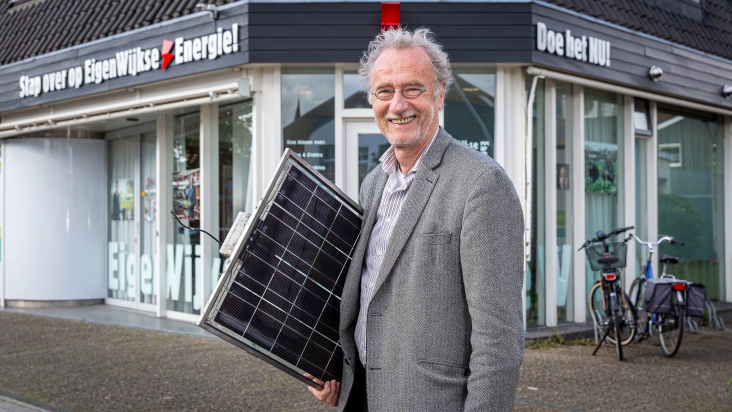 Voorzitter Henk Muis van de EigenWijkse Energie Coöperatie (EWEC)