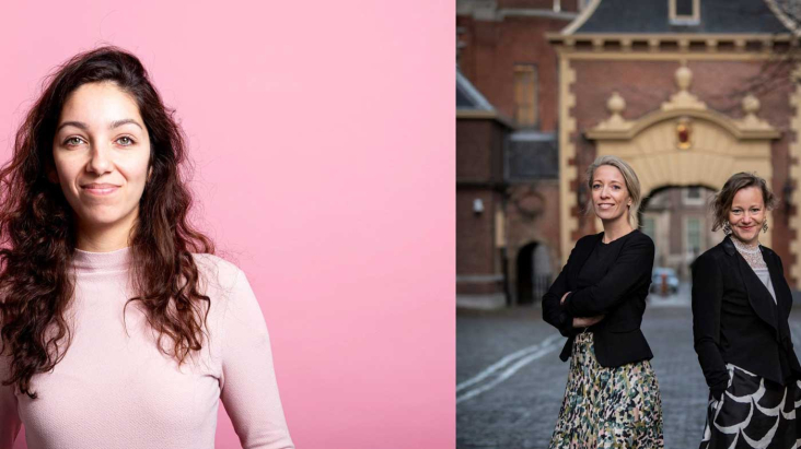 Gastsprekers Devika Partiman, Ody Neising en Marieke Visser