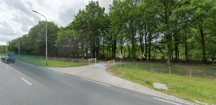 Beeldimpressie van het wildraster en het wildrooster langs de Amersfoortseweg in De Bilt