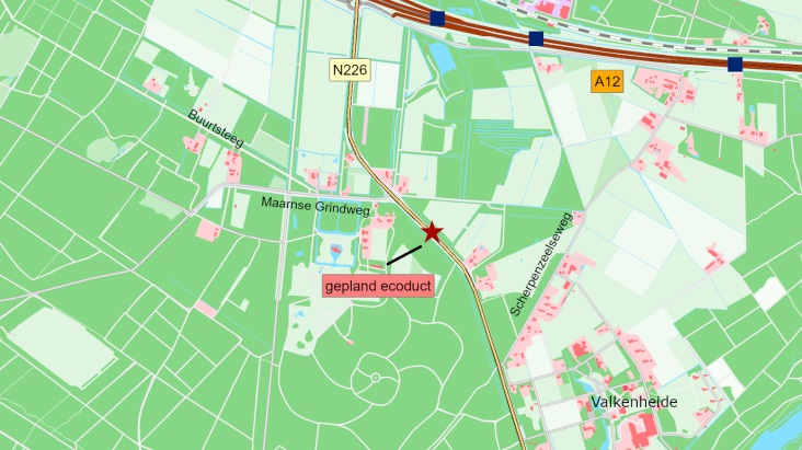 Kaart: locatie Ecoduct N226 Maarsbergen