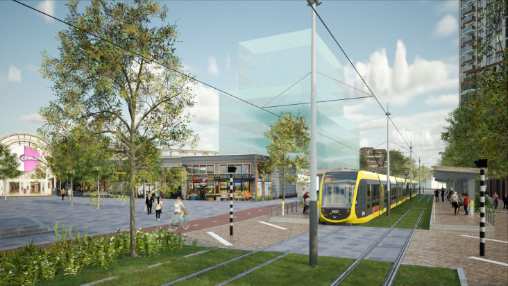 Impressie nieuwe tramhalte voor City Nieuwegein
