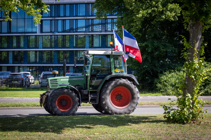 Tractor bij boerenprotest Galgenwaard 28 juni 2022