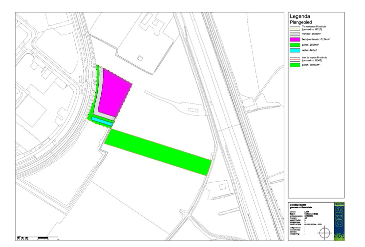 Kaart beoogde grondruil met De Kroon IJsselstein Ontwikkeling B.V maart 2023