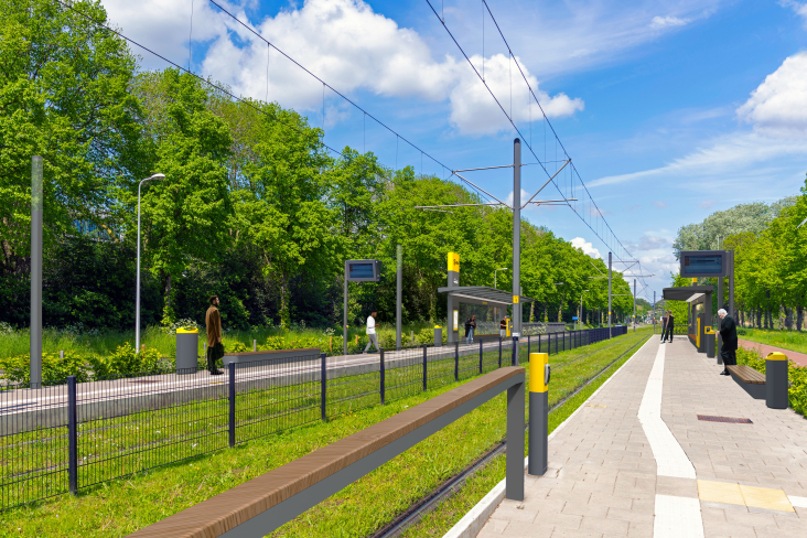 artist impression tramhalte Render Galgenwaard