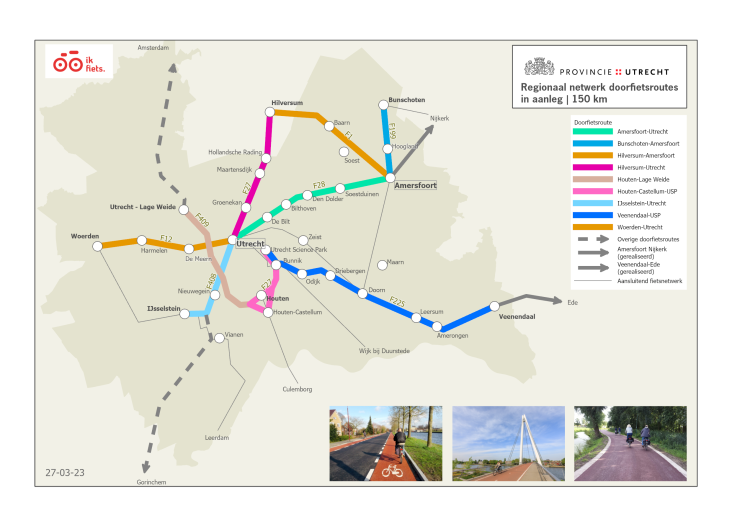 Regionaal netwerk doorfietsroutes in aanleg