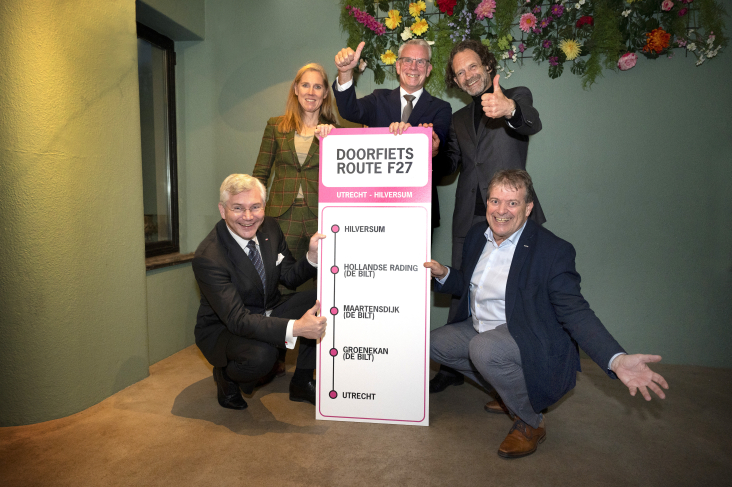 Samenwerkingsovereenkomst doorfietsroute Utrecht - Hilversum ondertekend