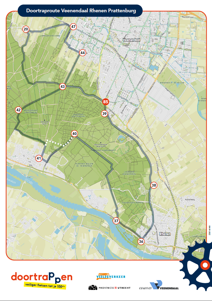 Routebeschrijving Veenendaal Rhenen Prattenburg