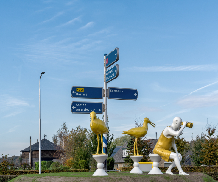 rotondekunstwerk Vogelwachters