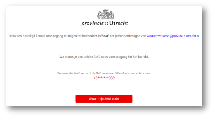 Screenshot aanvragen sms-code