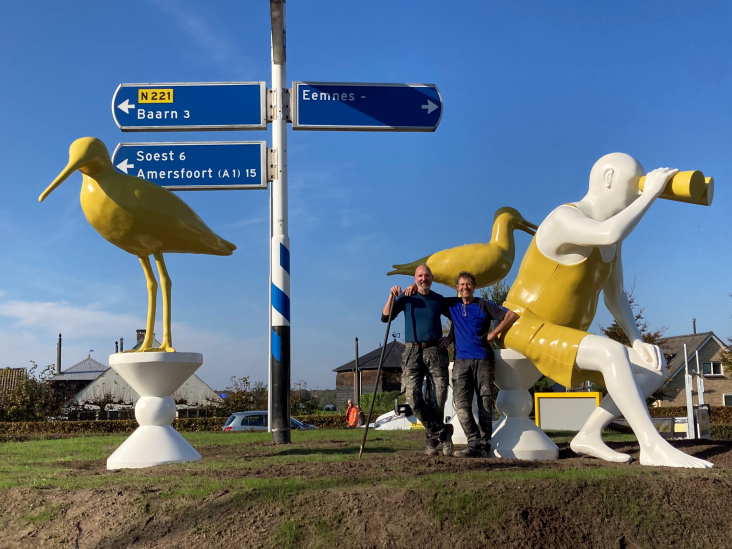 kunstenaars Vogelwachters rotonde Eemnes