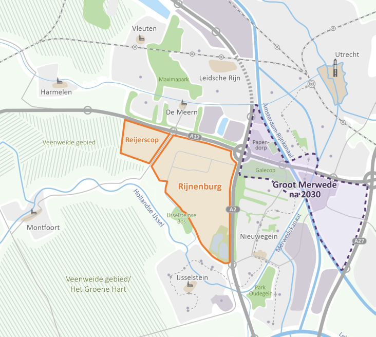 Kaart Groot Merwede Rijnenburg