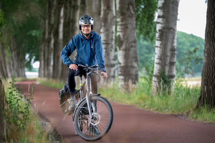 Marius op zijn speedpedelec