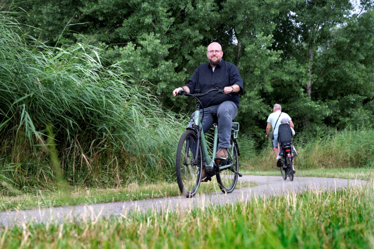 Jeroen van Routebureau Utrecht op de fiets bij knooppuntenroute