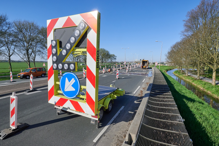 Wegwerkzaamheden N201 bij Vreeland