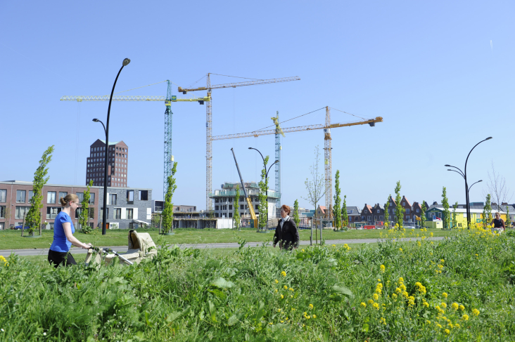 bouwkranen in Vathorst