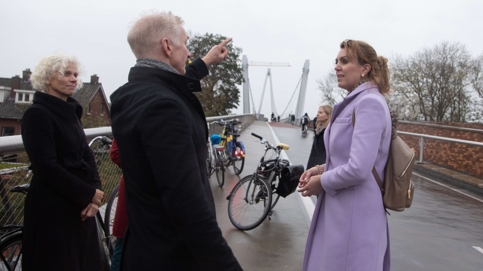 Fietsbezoek provincie Utrecht met staatssecretaris Vivianne Heijnen