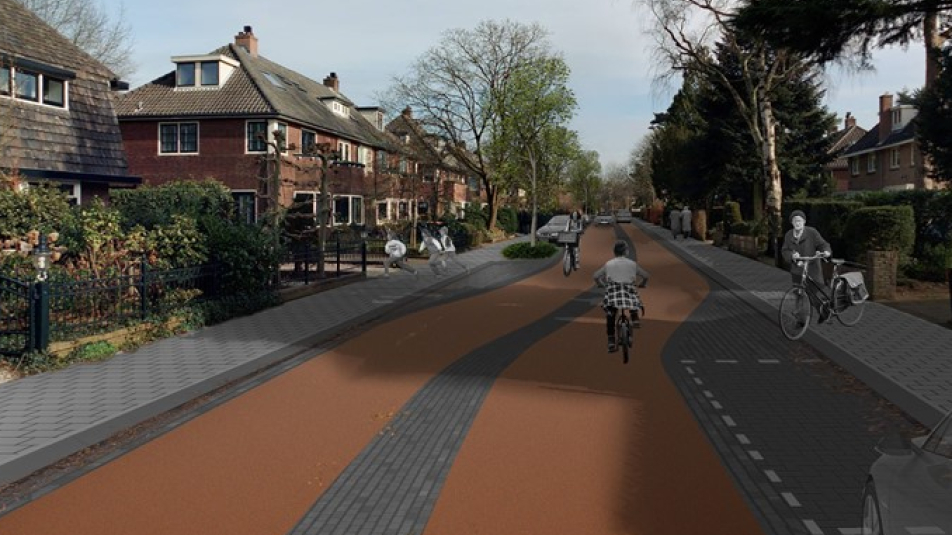 Artist impression doorfietsroute Paltzerweg