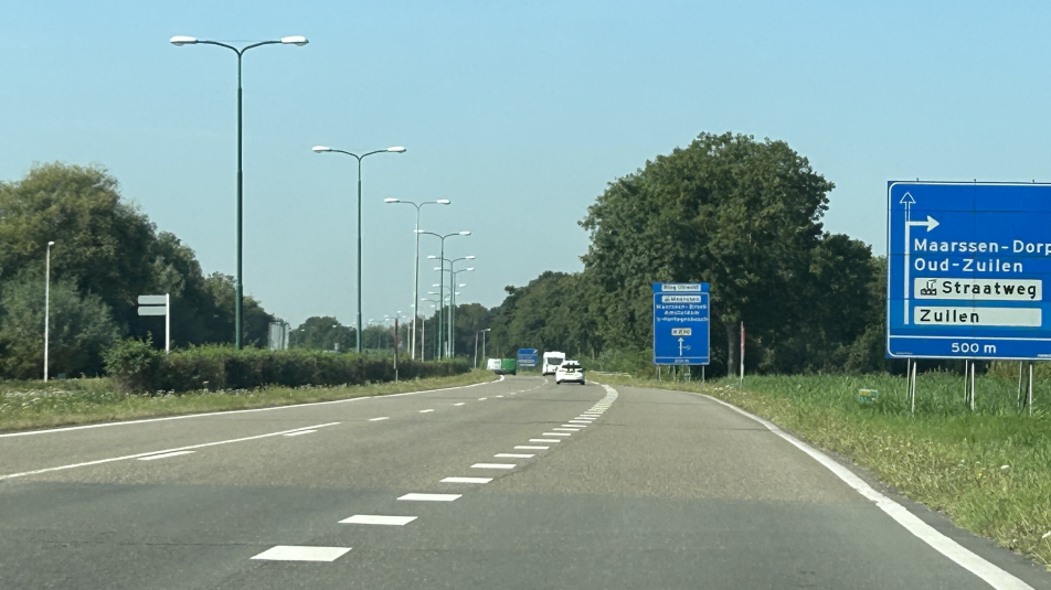 Een foto van de N230 bij Maarssen