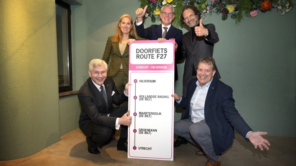 Samenwerkingsovereenkomst doorfietsroute Utrecht - Hilversum ondertekend