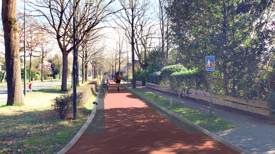 Visualisatie doorfietsroute USP - Veenendaal in Driebergen