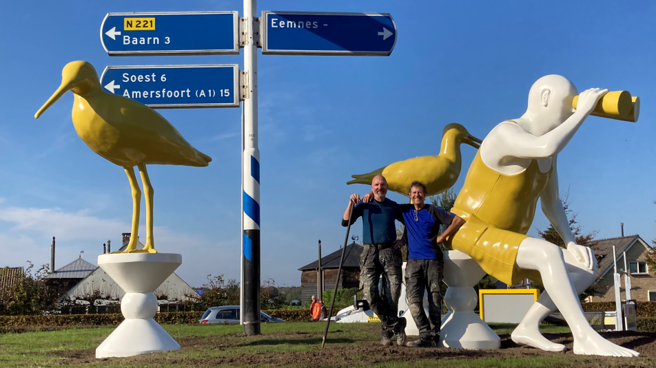kunstenaars Vogelwachters rotonde Eemnes