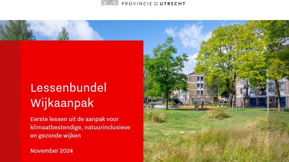 Cover van de Lessenbundel wijkaanpak klimaatbestendige natuurinclusieve en gezonde wijken