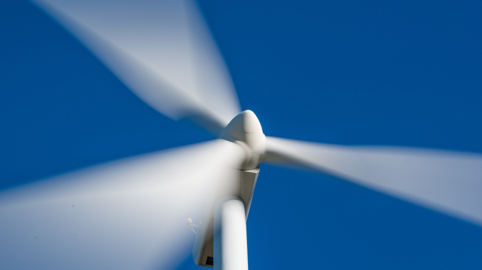 Een draaiende windmolen