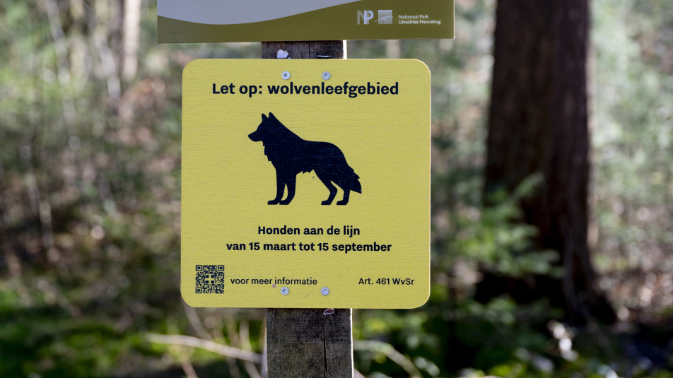 Bord wolvenleefgebied